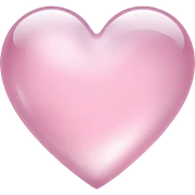 Shiny glass pastel pink heart sticker