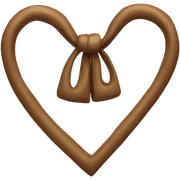 Bow heart sticker
