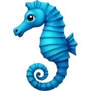 blue sea horse sticker