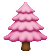 christmas tree pink sticker