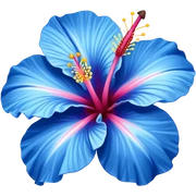Blue hibiscus  sticker
