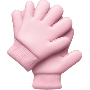a baby pink set of gloves sticker