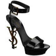 Ysl TRIBUTE heel SANDAL black PATENT LEATHER sticker