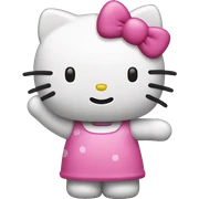 Hello kitty saying hi sticker