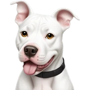 white pitbull sticker