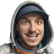 smiling astronaut in spacesuit sticker