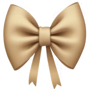 beige bow sticker