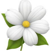White flower  sticker