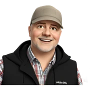 smiling boy in plaid outfit sticker