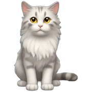 fluffy cat with wings sticker