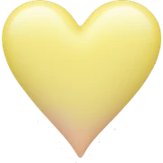 pastel yellow heart sticker