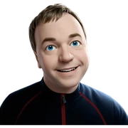 smiling boy with blue eyes sticker
