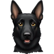 Black German Shepherd sticker