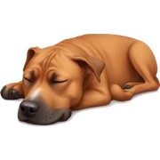 Ridgeback staffy sleeping sticker