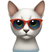Cat with sunglasses sticker