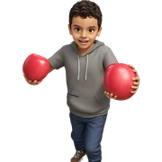 boys having fun outdoors sticker