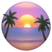 Sunset sticker