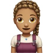 A Carmel skinned girl with braids and braces sticker