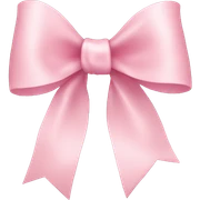 light pink ribbon bow sticker