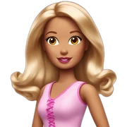 Barbie doll sticker