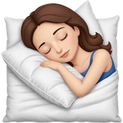 spanish female sleeping on pillow and comforter sticker