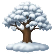 Snowy tree sticker