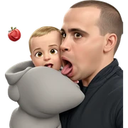 baby boys showing tongues sticker