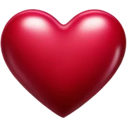 Crimson heart sticker