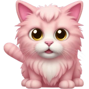 Pink cat  sticker