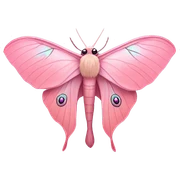 Pink luna moth sticker