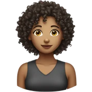 a curly haired girl sticker