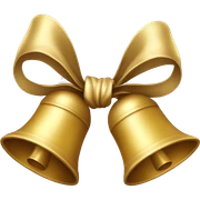 Bells with a bow sticker