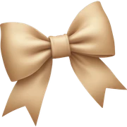 cute beige bow sticker
