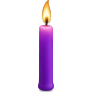purple canddle without fire sticker
