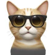 Cat with sunglasses sticker