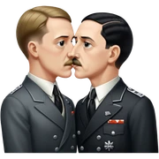 Hitler kissing Goebbels sticker