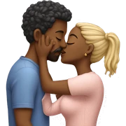 Couple kissing sticker
