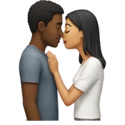 couple kissing sticker