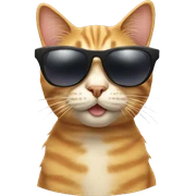 Cat with sunglasses sticker