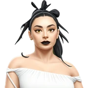 girl in black dress sticker