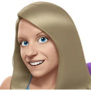 smiling girl with blue eyes sticker