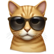 Cat with sunglasses sticker