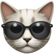 Cat with sunglasses sticker