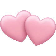 Two light pink hearts sticker