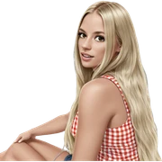blonde girl outdoors looking up sticker