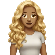 wavy light brown blonde hair sticker