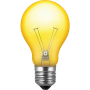 Light bulb sticker