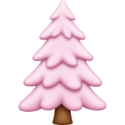 pastel pink christmas tree sticker