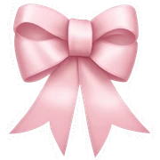 light pink ribbon bow sticker
