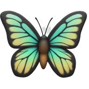 Word "W" with subtly butterfly design sticker